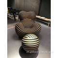 Modern Up5 Ball Lounge Cread Fabric Cushion Chair